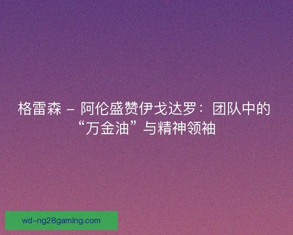 格雷森 - 阿伦盛赞伊戈达罗：团队中的 “万金油” 与精神领袖